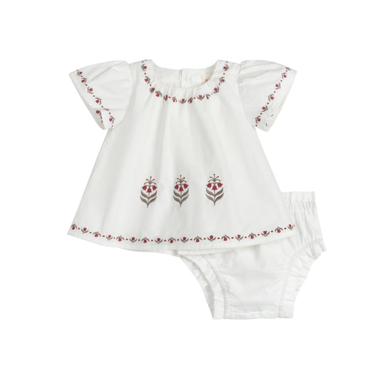 Girls Embroidered Trim 2 Piece Set