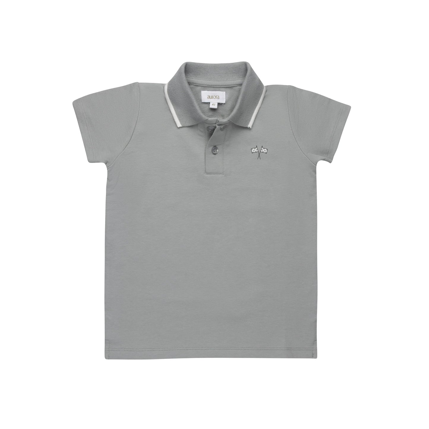 Blue Race Car Boys Polo