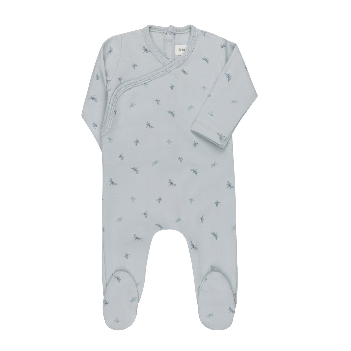 Blue Jersey Cotton Dragonfly Footie