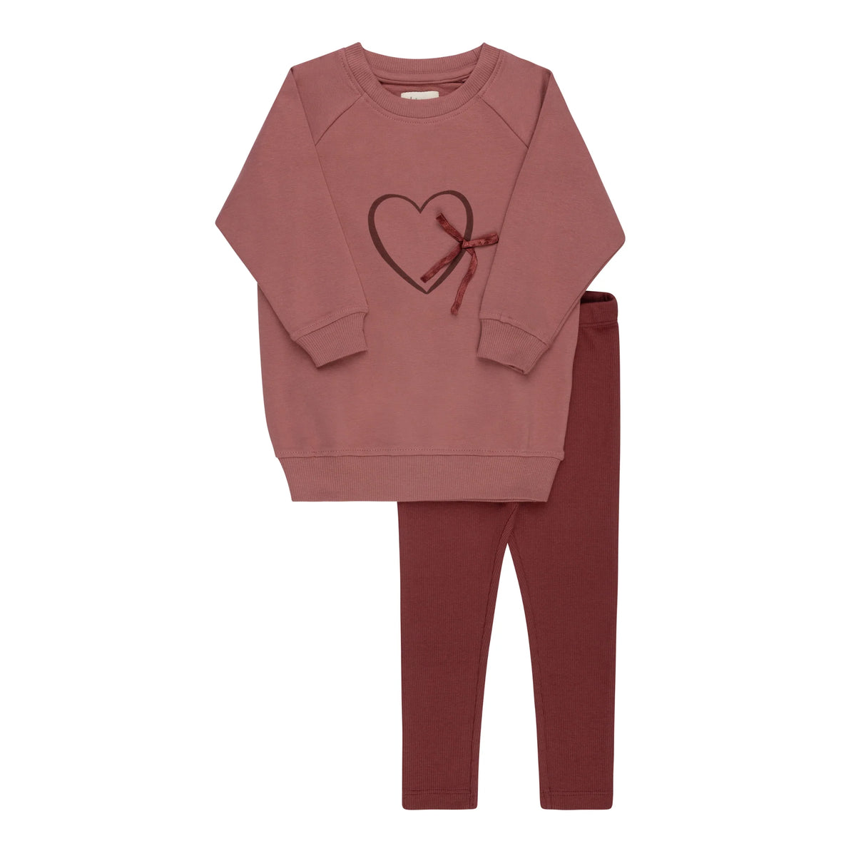 Girls 2 Piece Set – Pink – Heart & Star