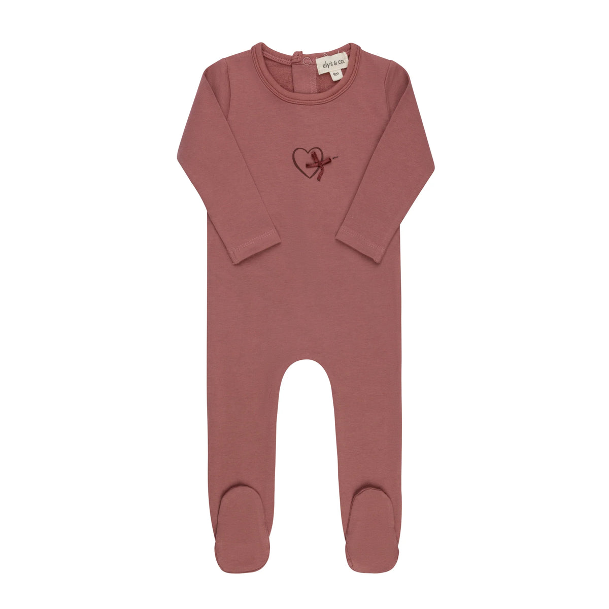 Baby Girl Footie – Pink – Heart & Star