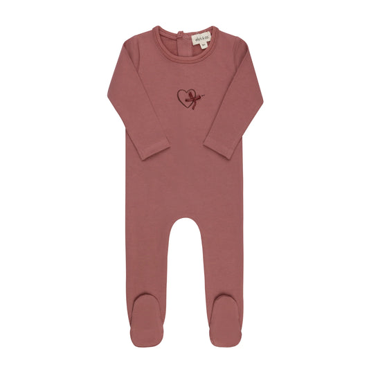Baby Girl Footie – Pink – Heart & Star