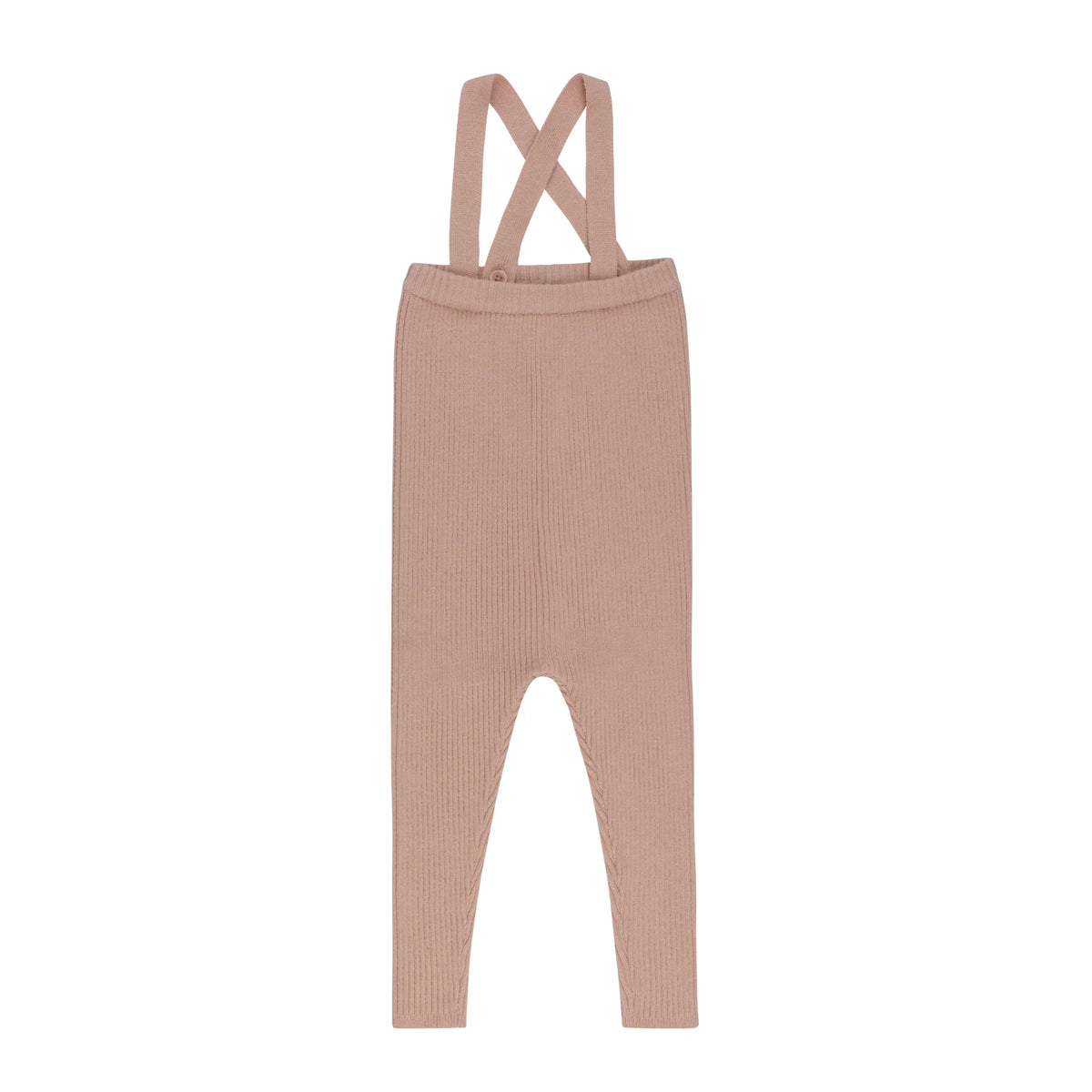 Girls Overalls – Pink – Floral Star Knit