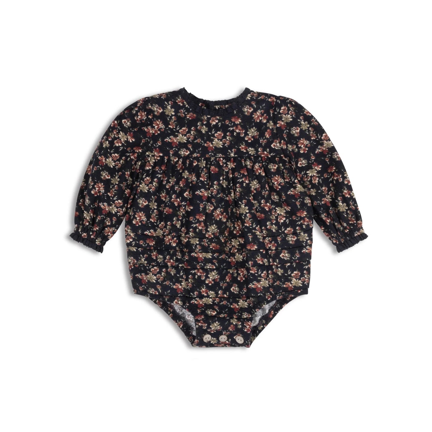Brushed Floral Dress Collection-Navy - Romper