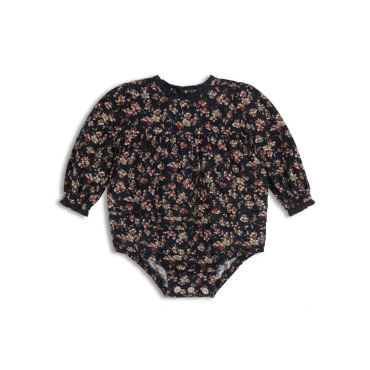 Brushed Floral Dress Collection-Navy - Romper