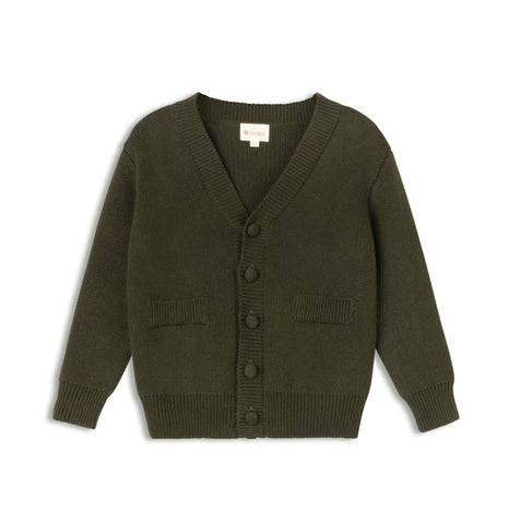 Dense Knit Collection Cardigan- Olive