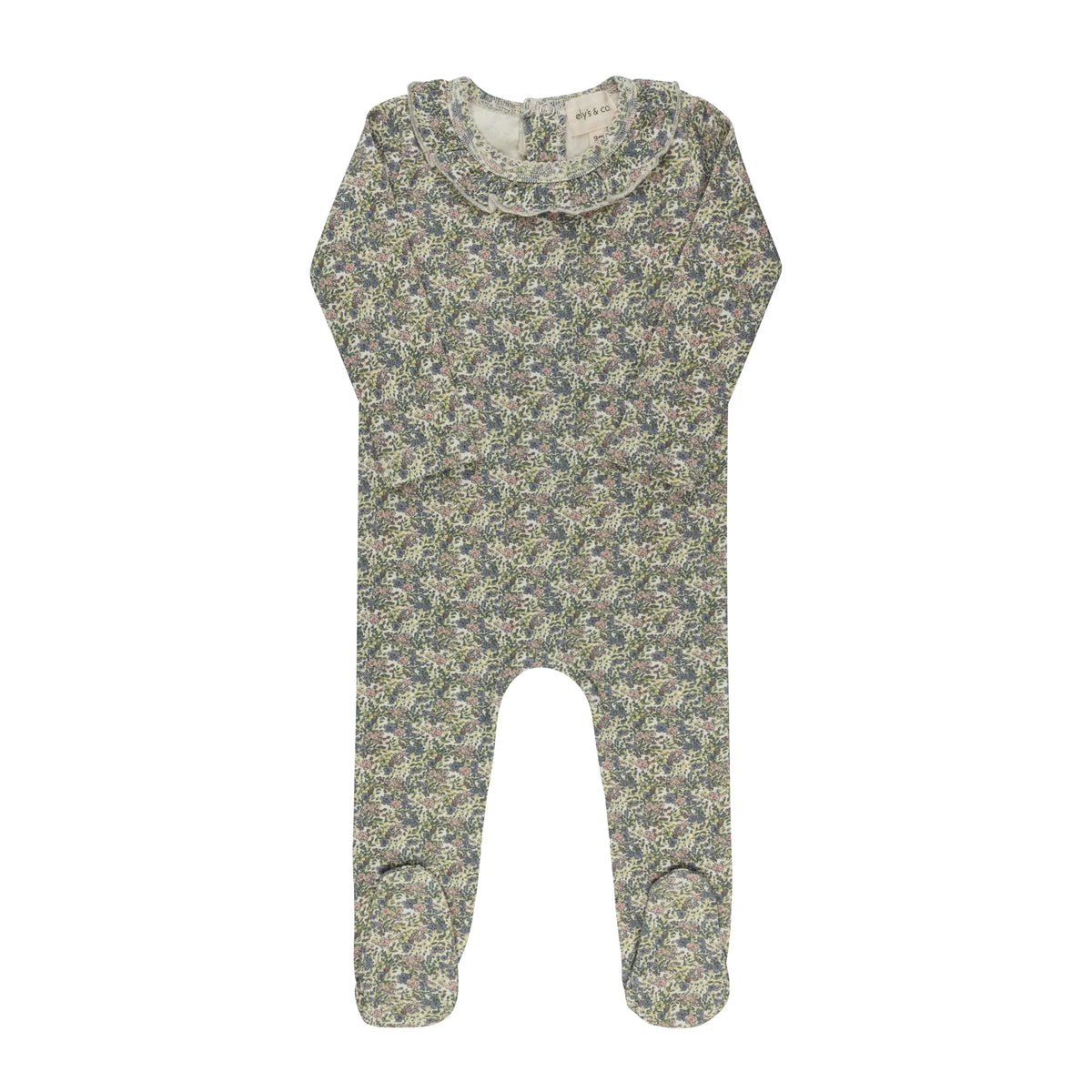 Baby Girl Footie – Ivory/Pink – Liberty