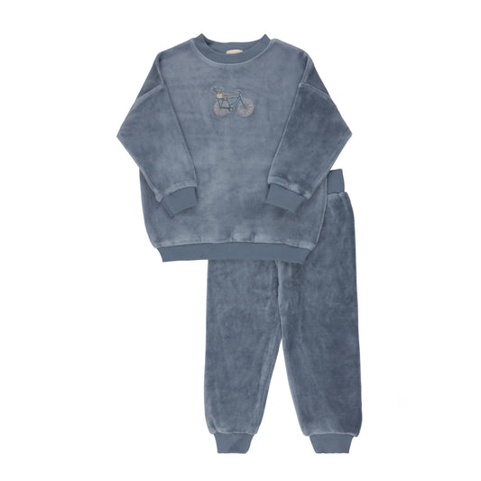 Velour Bicycle Collection Track Suit - Blue