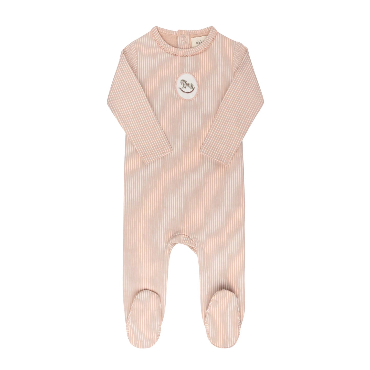 Rocking Horse Footie- Pink