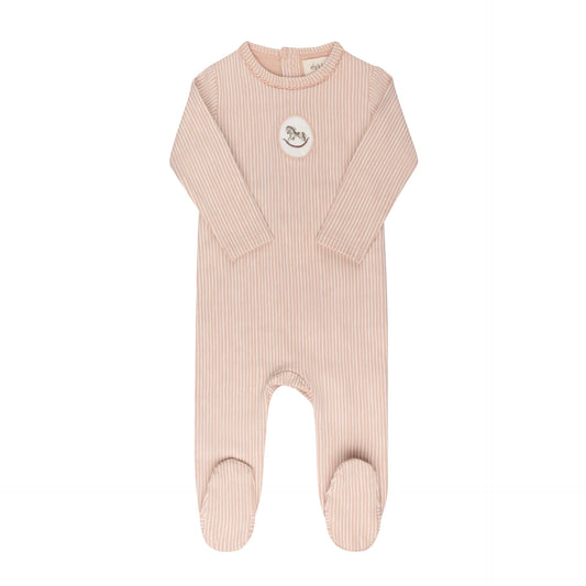 Rocking Horse Footie- Pink