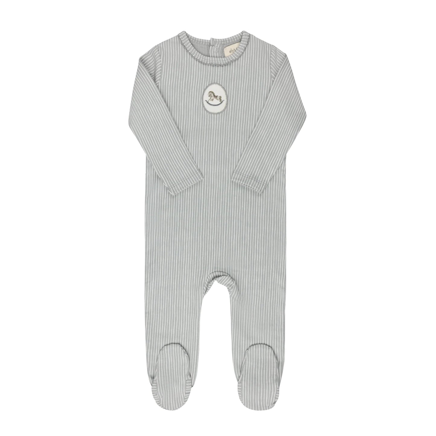 Rocking Horse Footie- Blue
