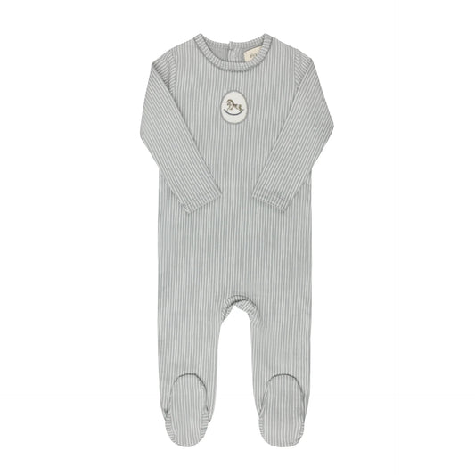 Rocking Horse Footie- Blue