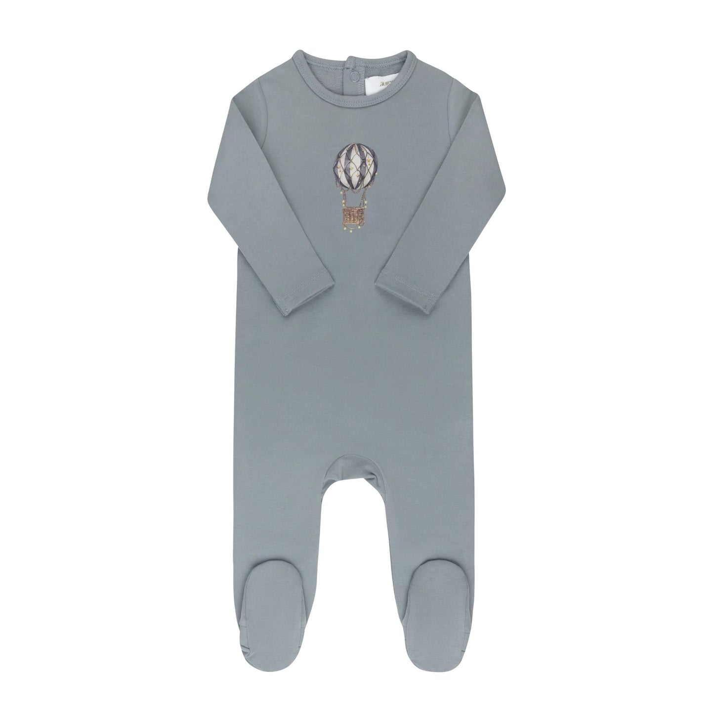 French Terry Hot Air Balloon Collection Footie- Blue