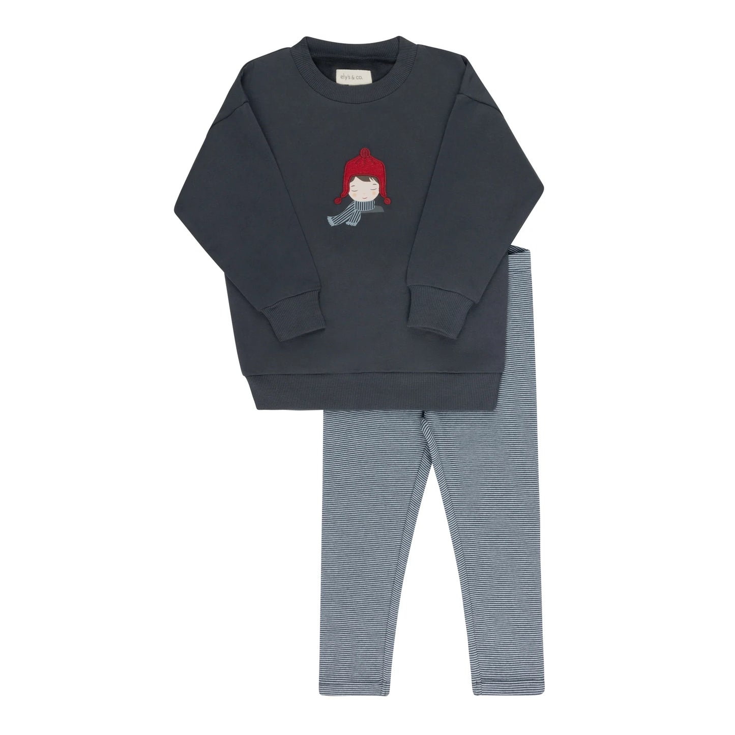 Autumn Kids Collection-Navy - Sweatshirt and Leggings