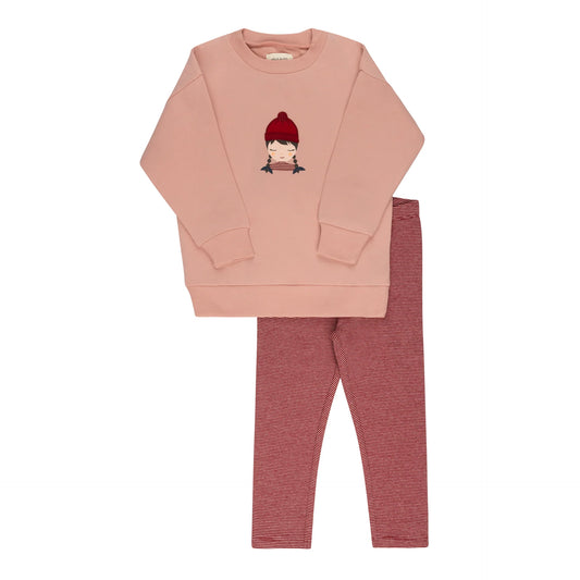 Autumn Kids Collection-Pink - Sweatshirt and Leggings
