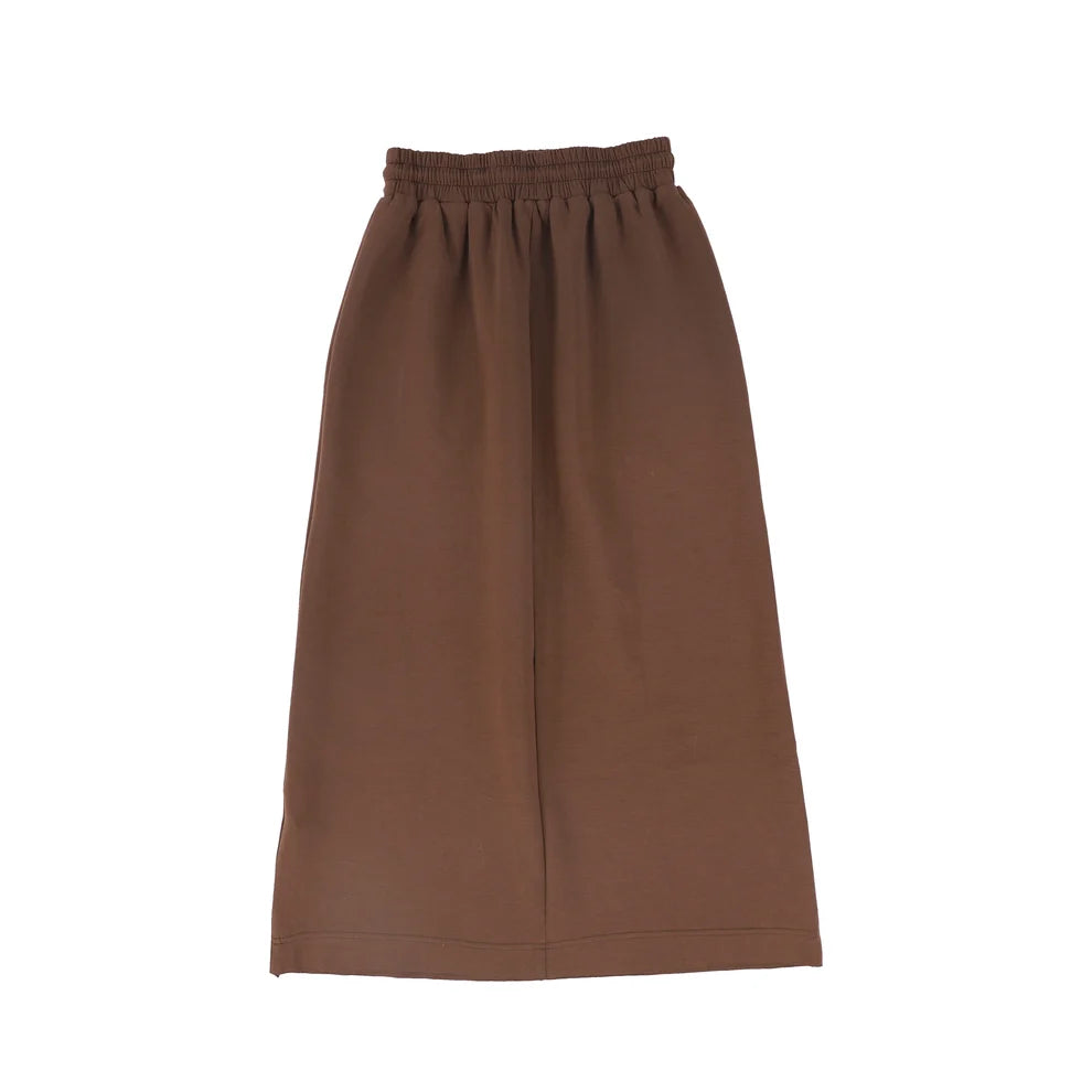 Drawstring Sweatshirt Maxi Skirt