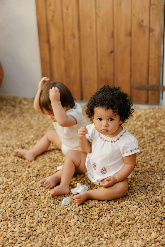 Girls Embroidered Trim 2 Piece Set