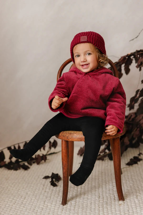 CHUNKY CORDUROY JACKET AND HAT- Red
