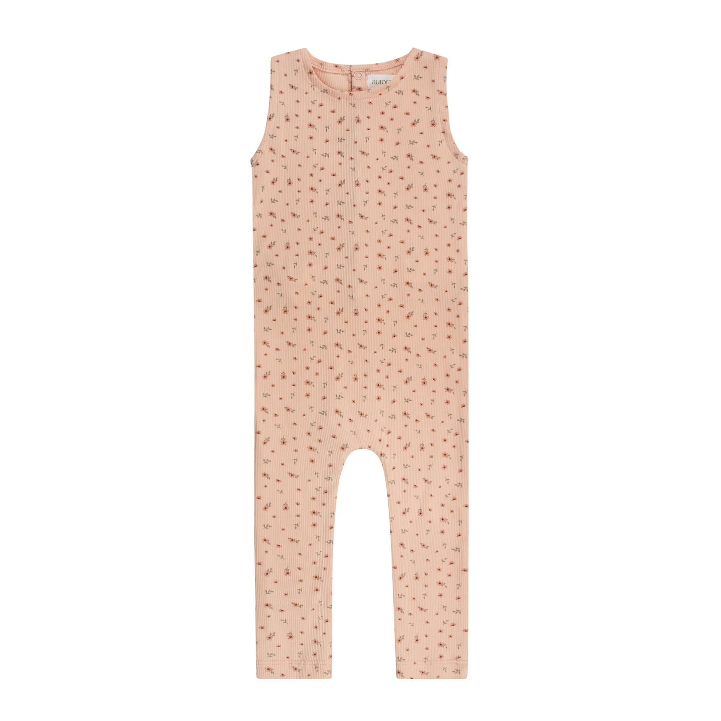 Floral Rib Pink Romper