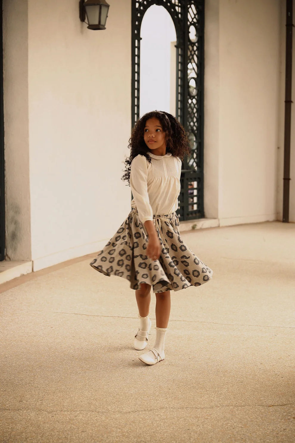 Leopard Flare Skirt