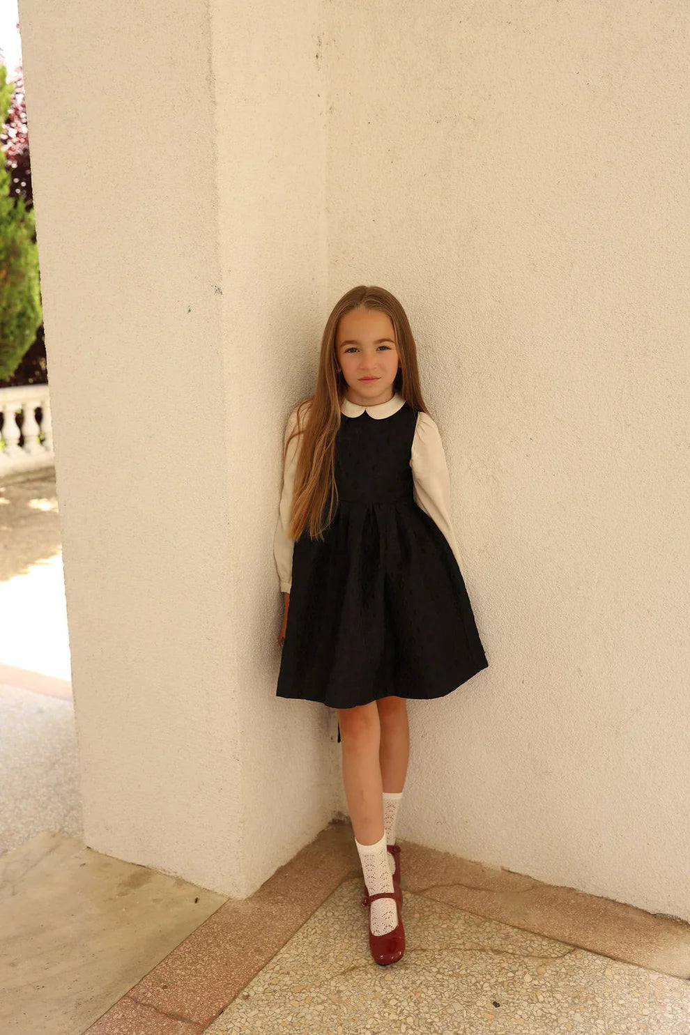 Textured Brocade Waisted Jumper