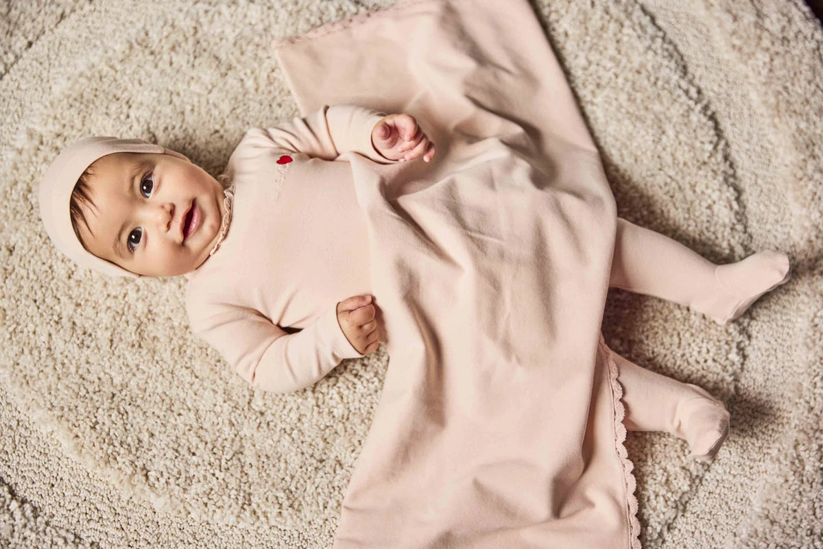 Pink Bebe Heart Footie