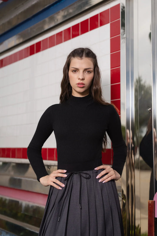 Knit Black Turtleneck