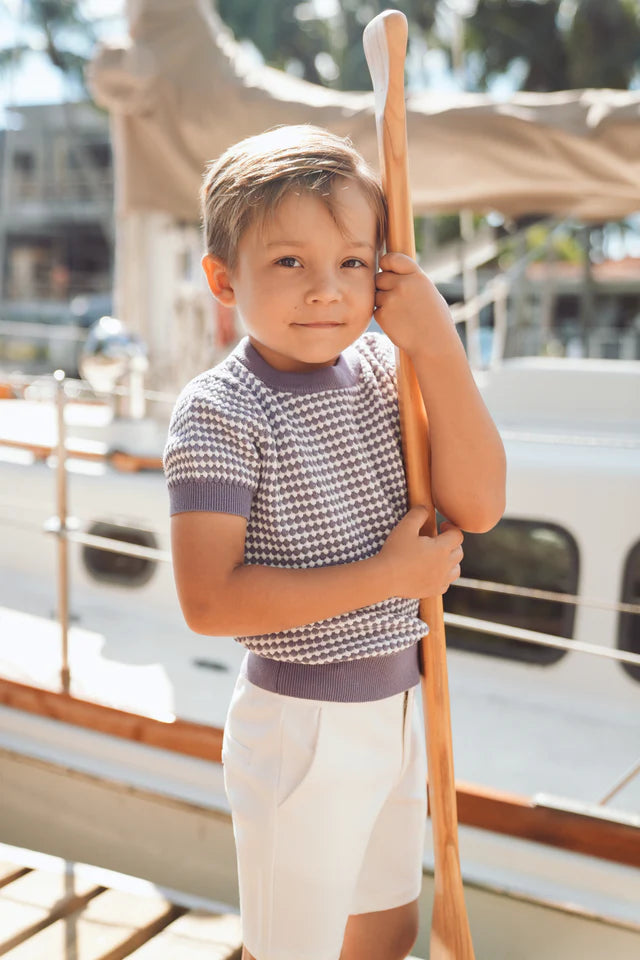 Lavender Saul SS Sweater