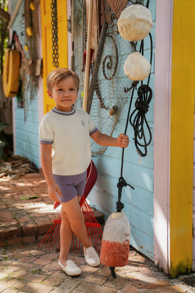Lavender Knit Shorts