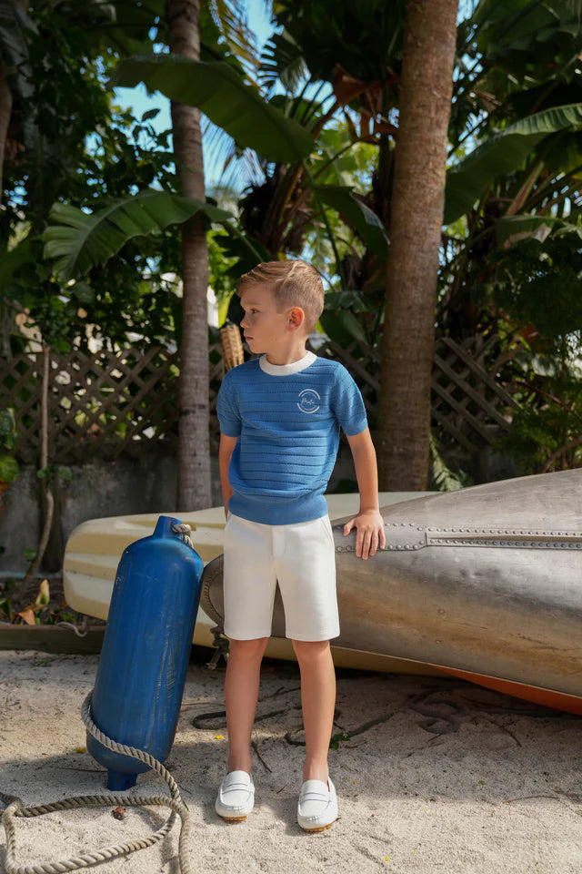 True Blue Zeke Emblem Sweater