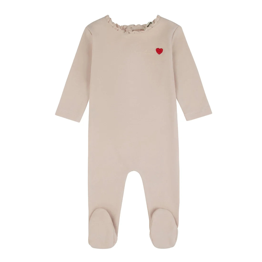 Pink Bebe Heart Footie