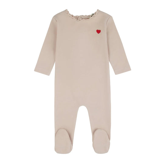 Pink Bebe Heart Footie