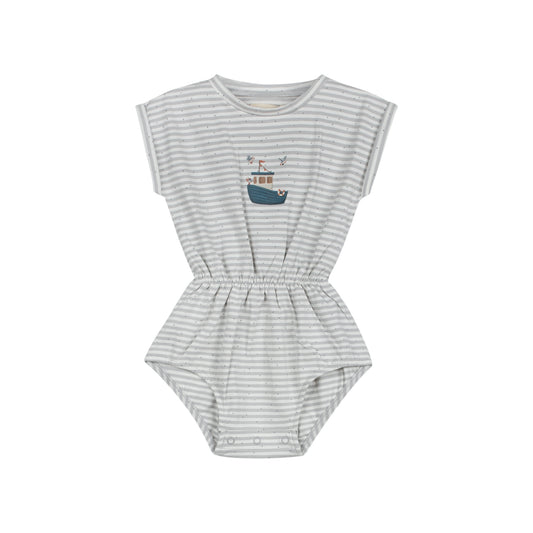 Nautical Stripe Blue Romper