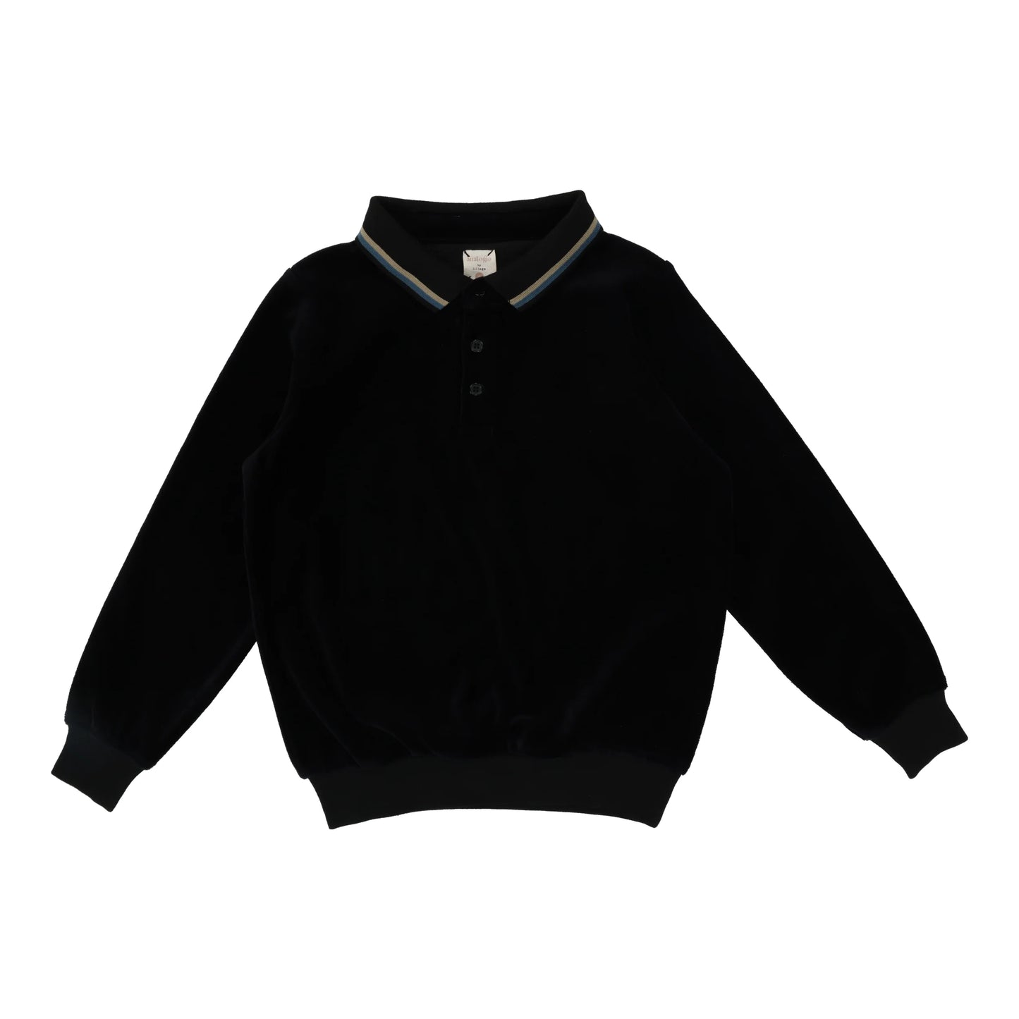 Velour Polo Black/Multi