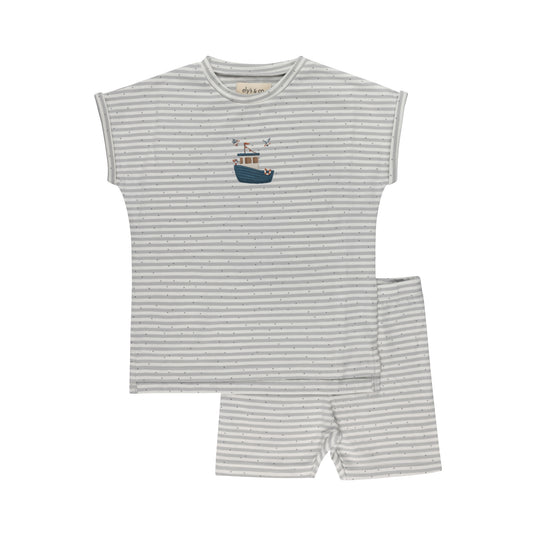 Nautical Stripe Blue T-Shirt and Shorts