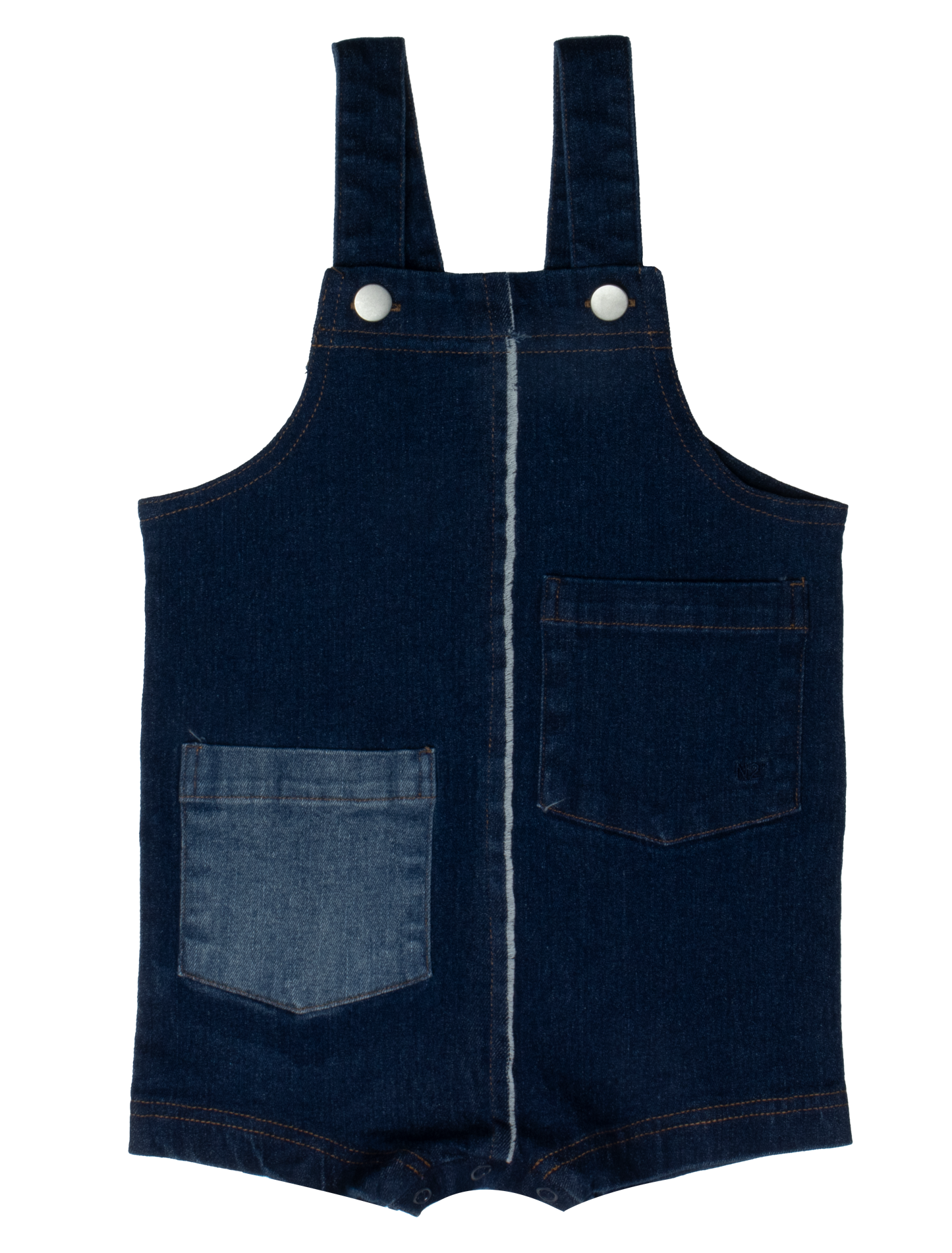 Blue Denim Two-Tone Overalls