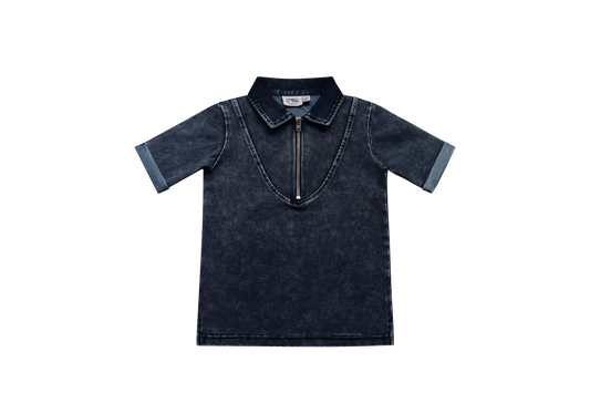 Blue Denim Polo