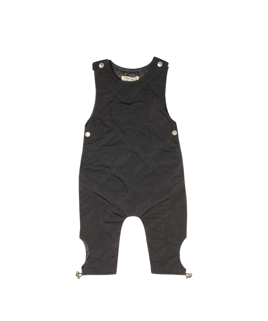 Black Lyla Quilted Overalls