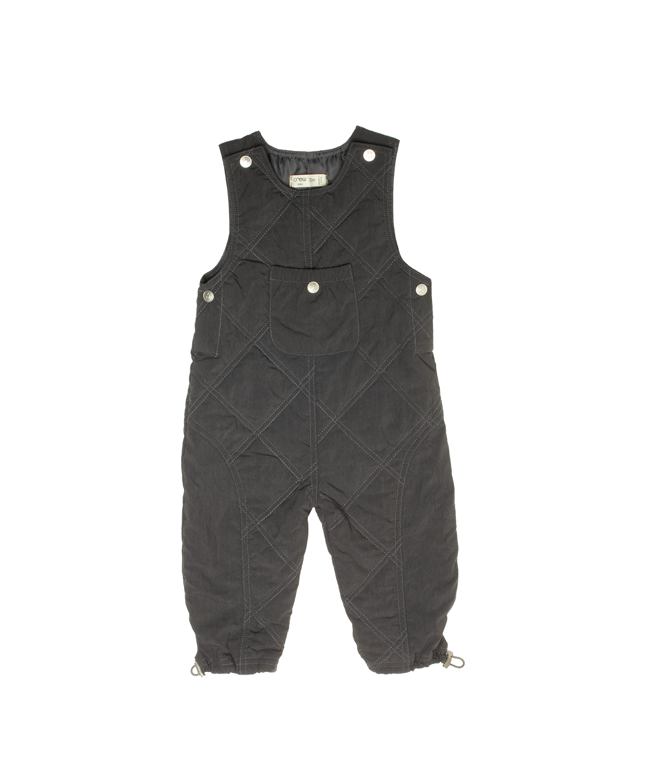 Black Teddi Quilted Overalls