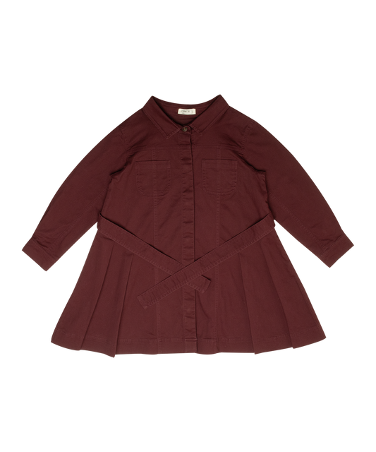 Maroon Gracie Denim Dress