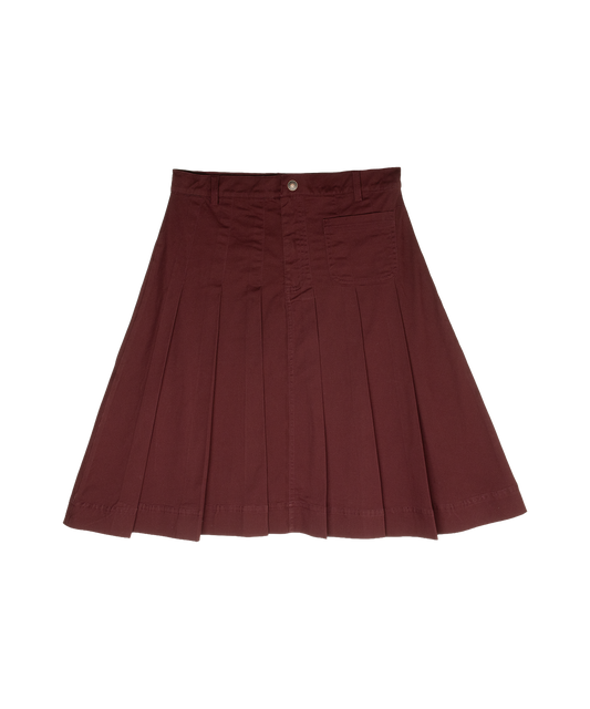 Maroon Gracie Denim Skirt