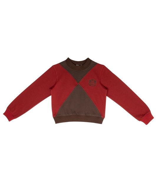 Brown Gia Colorblock Sweatshirt