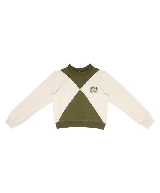 Green Gia Colorblock Sweatshirt