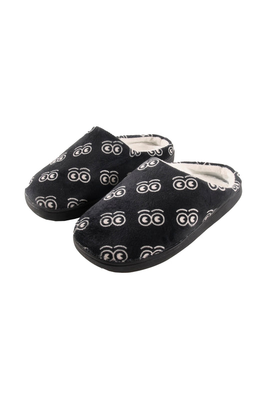 KISS - Black/White Slippers