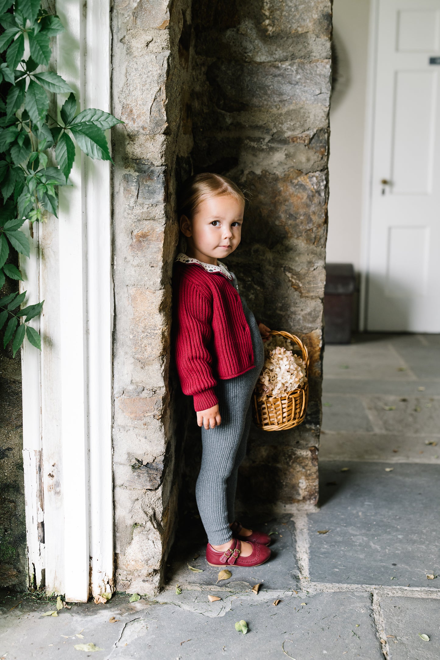 Deep Red Knit Cardigan