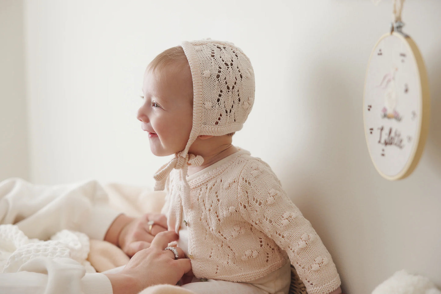 Popcorn Weave Cardigan Set Petal