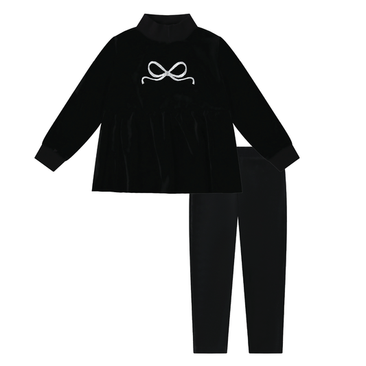 Embroidered Bow - Lounge Set