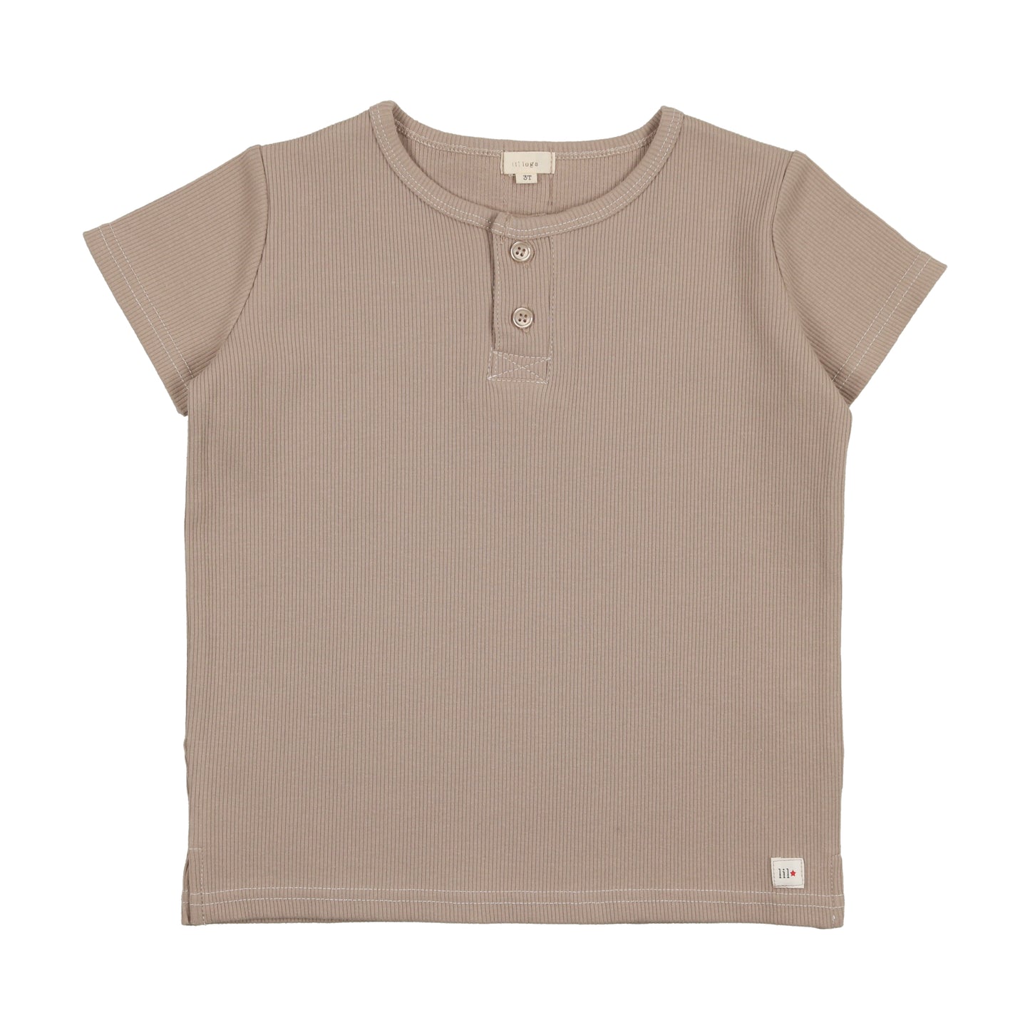 BOYS BOXY HENLEY- TAUPE