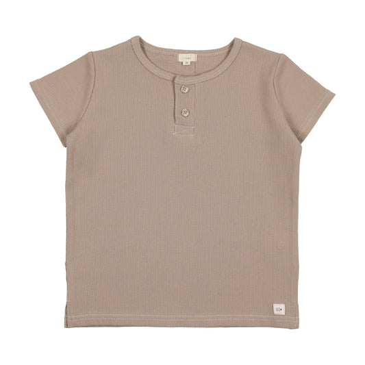 BOYS BOXY HENLEY- TAUPE