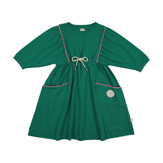 Boating Crew 3/4 Sleeve Dress Electric Green